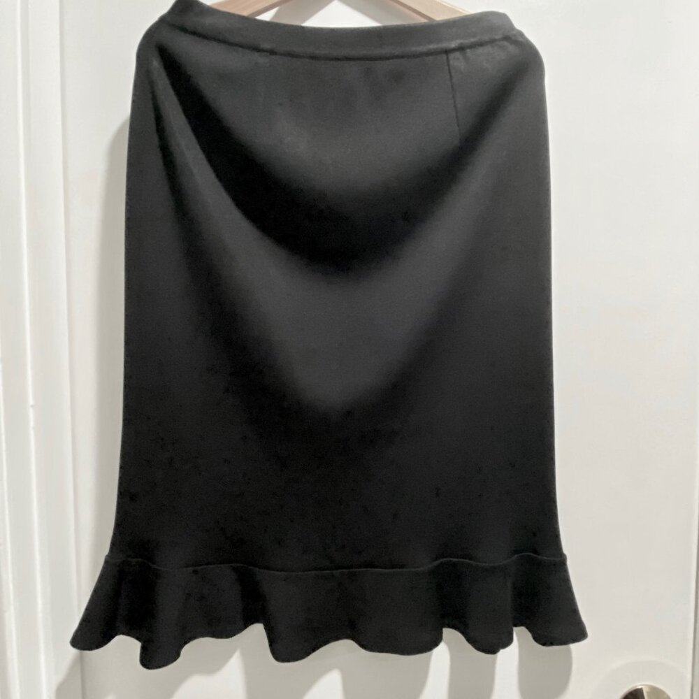 Misook Ruffle Fairy Quiet Luxury Minimalist Office Siren Corpcore Preppy Skirt S